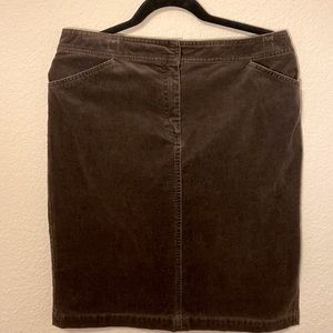 Chocolate brown corduroy skirt